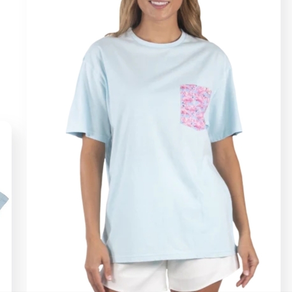 SS Flamingo Pocket T-Shirt​ - Picture 1 of 9